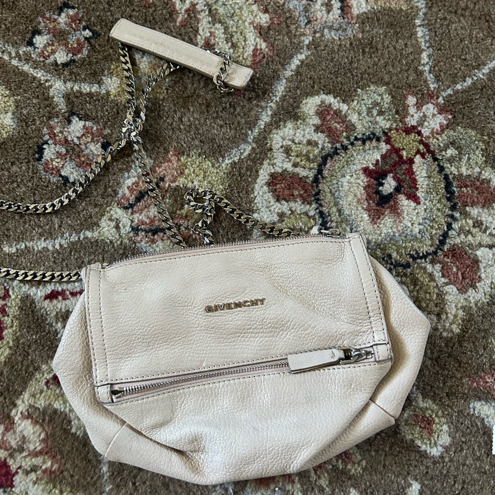 Givenchy Cream Leather Crossbody Bag